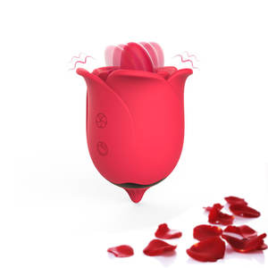 Vibratore a Rosa con Funzione di Succhiamento e Leccamento in Silicone per Donne, Impermeabile IPX5 con 12 Modalità di Vibrazione - Product Image 6