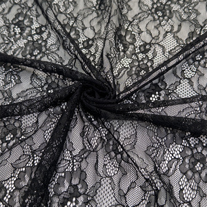 YY Premium Quality Flower <strong>Lace</strong> <strong>Fabric</strong> Nylon Spandex Stretch <strong>Lace</strong> Sheer Mesh Black <strong>Lace</strong> <strong>Fabric</strong> For Dress Making - Product Image 6