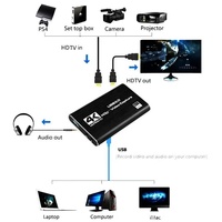 HD 4K Live Streaming Video Capture Card USB 3.0 Metal Device for Laptop and Camera Use with O BS Compatibility