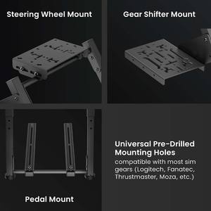 Soporte de Volante Plegable Económico LRS21-BS02 para Simulación de Carreras, Soporte Ajustable en Altura para Simulador de Conducción, Simracing para PC - Product Image 3