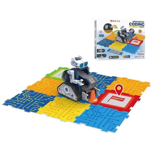 Electric Plastic Self-Assemble Programming Robot Kit Interactive STEM Toy for 5-7 Year Olds' Creative Learning & Holiday Gifts