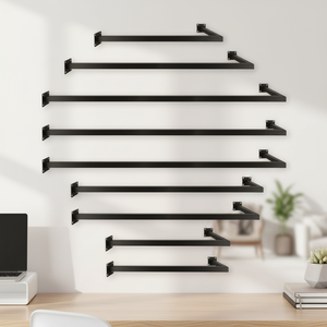 L-Shaped <strong>Clothes</strong> <strong>Rail</strong> <strong>Wall</strong> Mounted Bathroom Hallway Kitchen 2.5 Wire Thickness Powder Coated Easy Clean Rustproof (30 cm X 60 cm - Product Image 4