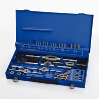 Kit de 44 pièces de tarauds et filières HSS en acier au carbone pour filetage métrique M3-M12 avec clé, pour atelier, réparation DIY, OEM