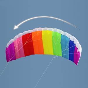 1.4/2/2.7m Arc-En-Ciel Double Ligne Kitesurf Stunt Parachute Doux Parafoil Surf Cerf-Volant Cerf-Volant <span class=keywords><strong>de</strong></span> Sport Grand Extérieur Plage Cerf-Volant - Product Image 4