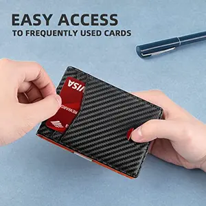 Slim Men Wallet Front tasche Minimalist Wallet RFID Blocking Money Clip Wallet