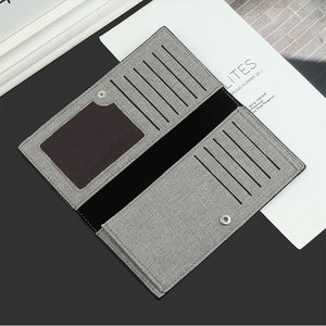 Ví dài bằng vải <span class=keywords><strong>canvas</strong></span> thời trang dành cho nam giới Ví đựng sổ séc dành cho nam sinh viên Quà tặng - Product Image 5