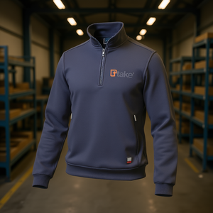 Sweat-shirt à col zippé Ttake Felpa Regular gris taille S Workwear - Product Image 3