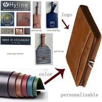 Porte-documents en cuir de vachette véritable de haute qualité avec fermeture éclair et bloc-notes A4 personnalisé