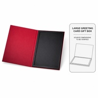 Grande boîte cadeau plate rouge, une boîte d'emballage cadeau en papier pour cartes, cartes de vœux, invitations et cadeaux de fêtes