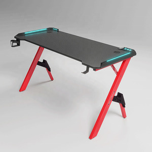 2024 muebles de oficina para el hogar baratos, <span class=keywords><strong>PC</strong></span> de escritorio ergonómico, <span class=keywords><strong>mesa</strong></span> de juegos barata para jugadores, <span class=keywords><strong>mesa</strong></span> de juegos Rgb con luz Led - Product Image 1