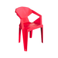 Chaise moderne minimaliste légère et confortable avec dossier en plastique, accoudoirs épaissis, design en forme de coquille, pour usage extérieur et restauration