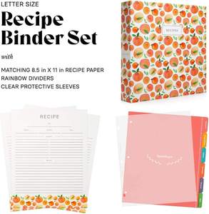 Gepersonaliseerde Recepten Boek A6 A5 A4 Recept Bindmiddel <span class=keywords><strong>Custom</strong></span> Kookboek Set Voor Het Opslaan Van Uw Gedrukt Keuken Receptenboek Met Kaarten - Product Image 2