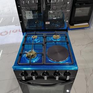 Cocina Híbrida de <span class=keywords><strong>Gas</strong></span> <span class=keywords><strong>y</strong></span> <span class=keywords><strong>Eléctrica</strong></span> de 50 cm, 3 Quemadores de <span class=keywords><strong>Gas</strong></span> <span class=keywords><strong>y</strong></span> 1 Placa Calefactora con Horno de <span class=keywords><strong>Gas</strong></span> de 60 L, Superficie de Acero Inoxidable - Product Image 3