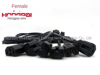 Cordon d'alimentation arrière à trois prises standard national CCC câble en PVC à trois conducteurs broche en cuivre pur HONGPAI HPC-01 100cm 10A 220V pour mobile