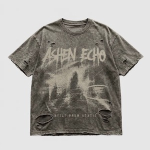 เสื้อยืดโอเวอร์ไซส์หนานุ่มแบบขายส่ง ล้างสีแบบแอซิดวอช สำหรับสกรีนลายกราฟิก ทรงไหล่ตก เหมาะสำหรับออกกำลังกาย รับสกรีนโลโก้ เสื้อยืดผู้ชาย - Product Image 3