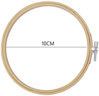 Cercles à broder miniatures de 10 cm, cadres ronds en bois de bambou, anneaux pour point de croix, fournitures pour l'artisanat et la couture DIY