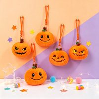 Nouvel Arrivage en Gros : Adorables Porte-clés Peluche Citrouille Maléfique d'Halloween – Cadeaux d'Anniversaire pour Pendentifs de Sac à Dos et Accessoires