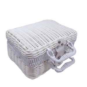 Cesto portaoggetti in <span class=keywords><strong>plastica</strong></span> PP effetto rattan vuoto con rivestimento in cotone e lino, fornito dalla Cina, ideale per confezioni regalo - Product Image 5