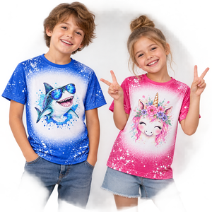 T-Shirt Personalizzata con Sublimazione Tie-Dye, 190 GSM, Morbida e Elastica in Poliestere, Abbigliamento Neutro per Uomini, Donne e Bambini - Product Image 2
