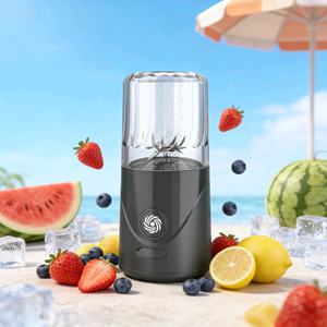 Mini Licuadora Eléctrica de 6 Cuchillas y 260 ml, Vaso Mezclador Portátil Recargable por USB para Smoothies y Jugos Personales - Product Image 1