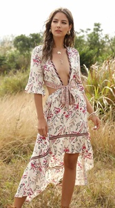 Boho inspiré 2 pièces ensemble femmes vert imprimé fleuri ensemble <span class=keywords><strong>robe</strong></span> d'été bretelles plissé Mini Boho <span class=keywords><strong>robe</strong></span> <span class=keywords><strong>gitane</strong></span> plage femmes <span class=keywords><strong>robe</strong></span> - Product Image 2