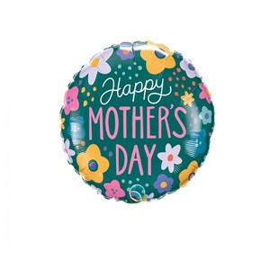 Nuovo design in stile inglese 18 pollici rotondi per la festa della mamma buon palloncino in lamina con fiore per festa della mamma - Product Image 2