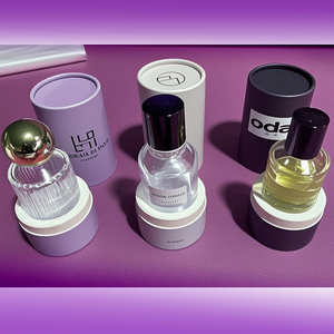 Boîte cylindrique en papier rigide de luxe pour flacon de parfum, emballage en carton recyclé pour la vente au détail de marques de parfums - Product Image 3