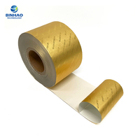 Imprimé glaçage brillant aluminium laminé papier doré argent rouleau pour emballage de cigarettes feuille souple