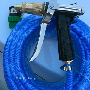 Guoma Ruixiang Car Wash Water Gun <b>Set</b> Blue Hose Universal Connector All Copper Metal <b>Spray</b> Gun ZCHL Model - Product Image 1