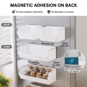 <span class=keywords><strong>2025</strong></span> Phong Cách Mới Internet-Nổi Tiếng Treo Giỏ Lưu Trữ Hộp Tủ Lạnh Nam Châm Giá Cho Nhà Bếp Cho Màu Xanh Lá Cây Hành Ngoài Lưu Trữ - Product Image 3