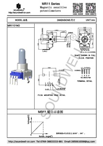 Potentiomètre rotatif magnétique, catégorie des réostats - Product Image 2