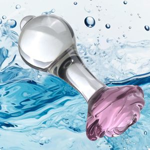 Juego de 3 Tapones Anales de Cristal en Forma de Rosa, Expansor <span class=keywords><strong>Anal</strong></span>, Juguetes Sexuales para Entrenamiento, Masturbación para Hombres, Mujeres, Gays y Parejas - Product Image 6