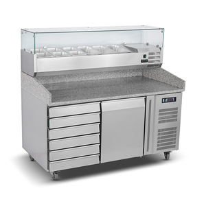 <span class=keywords><strong>Marble</strong></span> Top Và Chuyên Nghiệp Thép Không Gỉ Pizza Prep Bảng/Pizza Hiển Thị Tủ Lạnh/Lạnh Pizza <span class=keywords><strong>Counter</strong></span> - Product Image 5
