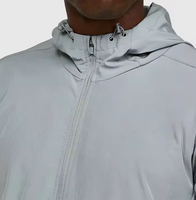 Ensemble de deux pièces pour hommes, avec logo personnalisable, veste en nylon 100% pour hommes, coupe-vent de pluie, survêtement de sport pour la course à pied
