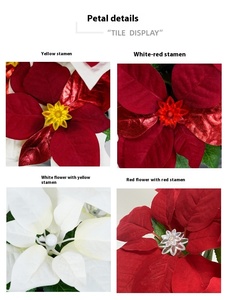 Luz <span class=keywords><strong>de</strong></span> noche <span class=keywords><strong>de</strong></span> Poinsettia luminosa, <span class=keywords><strong>maceta</strong></span> <span class=keywords><strong>de</strong></span> flores artificiales transfronteriza Popular para Navidad, Año Nuevo, flores decorativas, plantas - Product Image 6