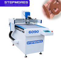 Mesin Pemotong Kulit Digital CNC Servo Motor PLC Otomatis Pabrik 6090 Mini dengan Pisau Osilasi