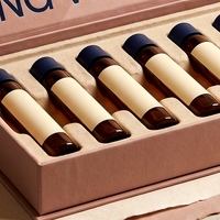 Boîte rigide magnétique rose personnalisée pour flacons de peptides, 6 flacons, en carton moulé, avec logo estampé à chaud, impression offset