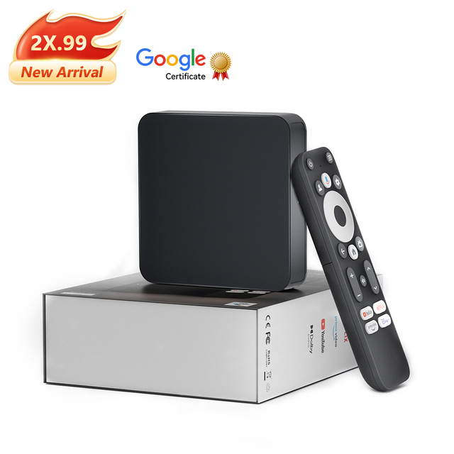 For Hot Selling Certified Android 12 TV Box Full HD Amlogic S905Y4 Quad Core 2+32GB BT 5.0 Dual Band 2.4G/5GHz 4K Streaming