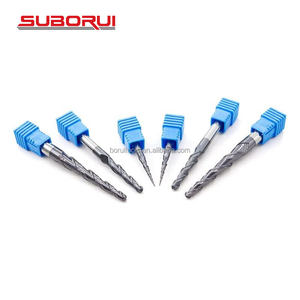 SUBORUI conica cono sfera naso fresa in tungsteno solido carburo di tungsteno macchina per incisione a macchina conica conico metallo legno Endmills - Product Image 2