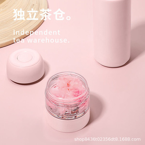 <b>Tea</b> Infuser Cup 316 Stainless Steel Insulated Round Pink White Black Business Gift Winter 2020 WBW-6074 - Product Image 4