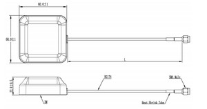 Jca231 L1 L2 L5 bên ngoài độ chính xác cao gnss hoạt động ăng-ten IP66 Beidou GLONASS Galileo GPS Ăng-ten với 3 mét cáp - Product Image 4