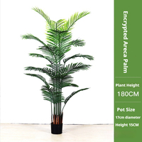 Planta Artificial de Palma del Viajero, Bonsái Nórdico Grande, Decorativa, Palma Areca, para Interiores, Sala de Estar, Vegetación Artificial de Plástico