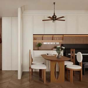 ชุดเฟอร์นิเจอร์ไม้โบราณสไตล์ครีมสั่งทำพิเศษ ตู้วางทีวีและโต๊ะรับประทานอาหารสุดหรูสำหรับตกแต่งห้องนั่งเล่น เฟอร์นิเจอร์ตกแต่งบ้าน - Product Image 4