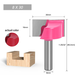 LAVIE Ensemble de fraises à rainurer pour le bois, profil 3D, à queue de 6/8 mm, pour le nettoyage des fonds et le rainurage, à pointe en carbure - Product Image 2