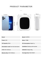 Diffuseur d'huiles essentielles professionnel mural X100 Pro, sans eau, alimenté par batterie, pour hôtel et bureau