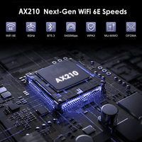 Adaptor WiFi Triple Band AX210NGW 5374Mbps Adaptor Wifi 6E untuk PC PCIE Dengan BT 5.3 6GHz Adaptor Wifi6E Desktop