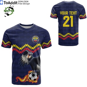 Camiseta <span class=keywords><strong>de</strong></span> Fútbol Personalizada Estilo <span class=keywords><strong>Ecuador</strong></span>, Uniforme <span class=keywords><strong>de</strong></span> Fútbol Sublimado, Transpirable, <span class=keywords><strong>de</strong></span> Secado Rápido, Cuello Redondo, Unisex para Adultos, Equipo China - Product Image 3