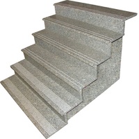 Marches et contremarches d'escalier antidérapantes en pierre de granit rouge et gris, taille standard, pour intérieur et extérieur, avec rainures – Prix compétitif