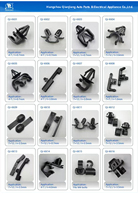 DE RONG Garantía de Calidad QJ-KK05 Abrazadera de Doble Tubo 7mm 0.7mm Clips Universales de Plástico para Automóviles para Soporte de Mangueras del Sistema de Refrigeración del Motor