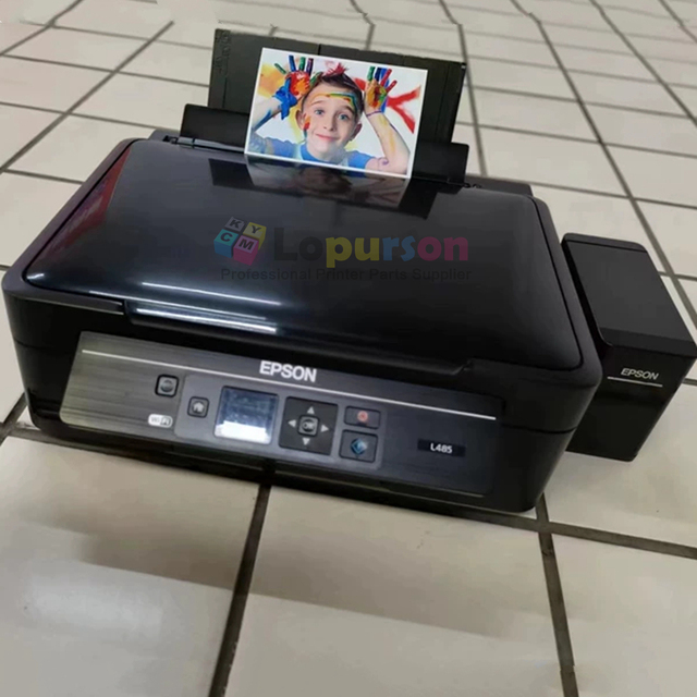 95%New for Epson L485 Wi-Fi All-in-One Ink Tank Printer for Epson L485 L455 Wi-Fi Color Ink Tank Office A4 Printer